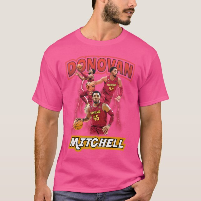 Donovan Mitchell Vintag Style T-Shirt (Vorderseite)