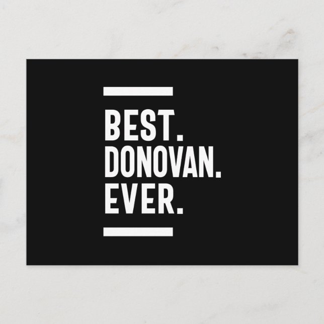 Donovan Personalisiert Name Geburtstagsgeschenk Postkarte (Vorderseite)