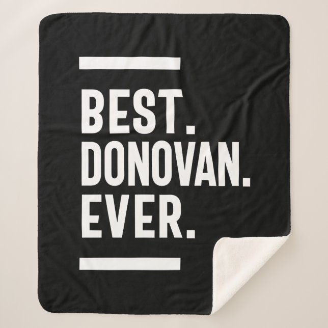 Donovan Personalisiert Name Geburtstagsgeschenk Sherpadecke (Vorderseite)
