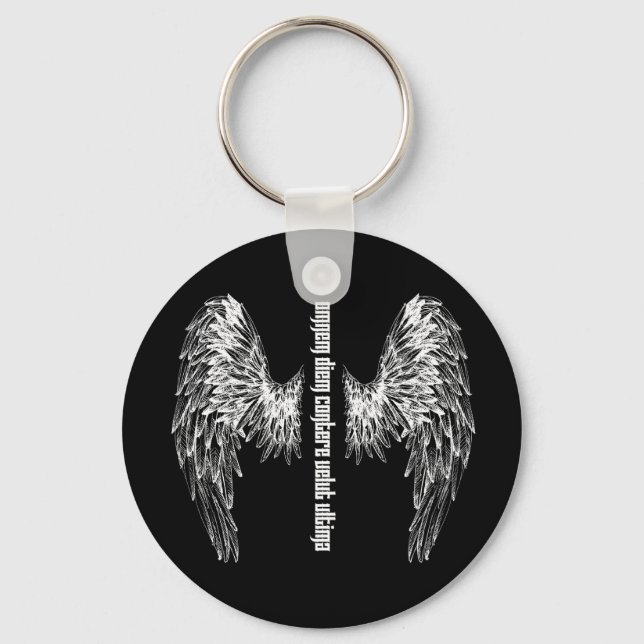 Donovans Tätowierung einfache schwarze Taste Schlü Schlüsselanhänger (Vorderseite)