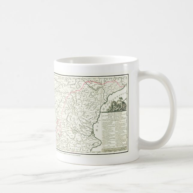 DONQUIXOTE WEG Karte - TAZA- Cervantes Kaffeetasse (Rechts)