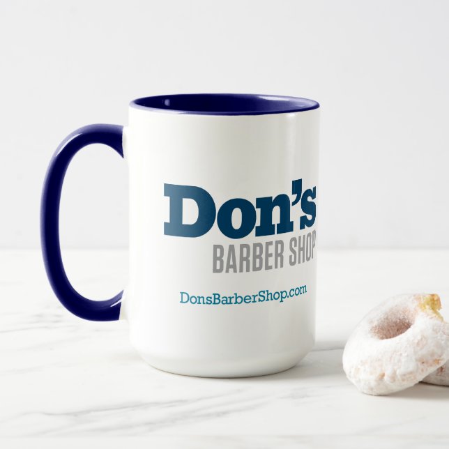 Don's Barber Shop - Blue Coffee Tasse (Mit Donut)
