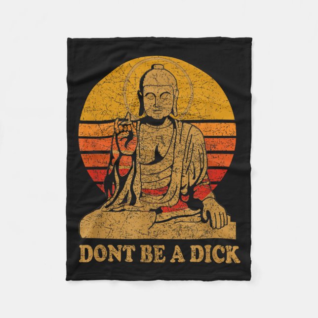 Dont Be A - Buddha - Vintage Distressed  Fleecedecke (Vorderseite)