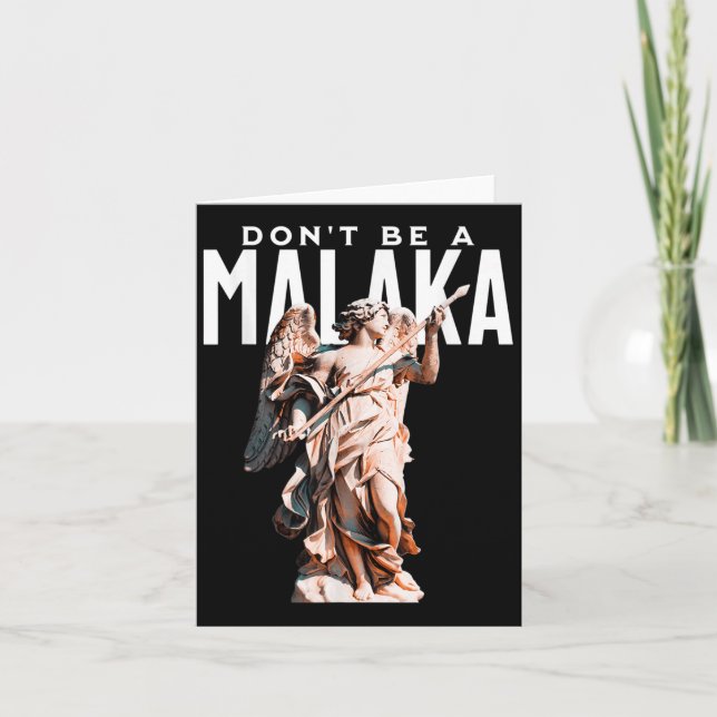 Dont be a Malaka Funny griechischen Redewendungen  Karte (Vorderseite)