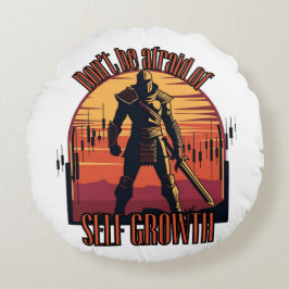 Dont be afraid of self growth | Trade motivation Rundes Kissen