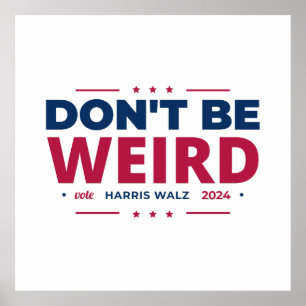Don't be komrd Vote Harris Walz Kamala Harris 2024 Poster