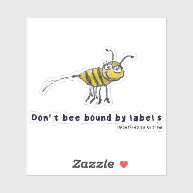Don't Bee Bound Vinyl Stickers - Fun & Whimsical Aufkleber (Blatt)