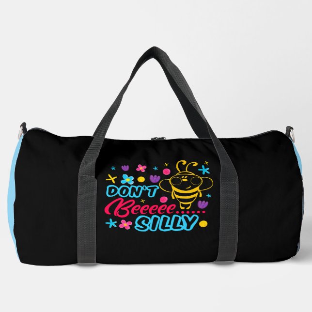 Don't Bee Silly Cartoon  Duffle Bag (Vorderseite)