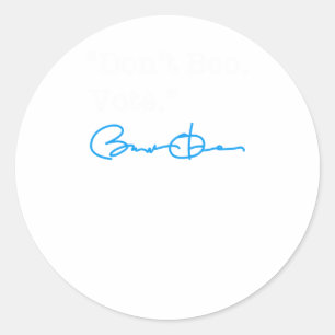 Don't Boo Vote - Barack Obama (weiß blau) Aufklebe Runder Aufkleber