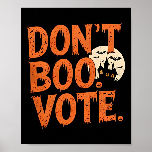 Don't Boo Vote Halloween Kostümjungen Männer Kinde Poster (Vorne)