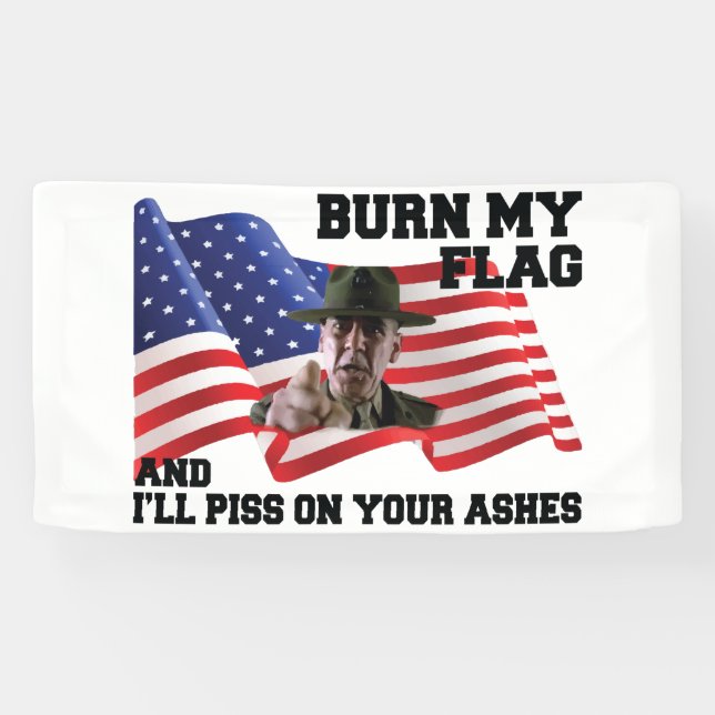 Don't burn my flag banner (Horizontal)