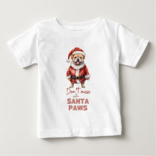 'Don't chess with Santa Paws' niedliches Hundeschl Baby T-shirt