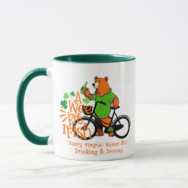 Don't Drink & Drive St. Patrick's Day Irish Bear Tasse (Links)