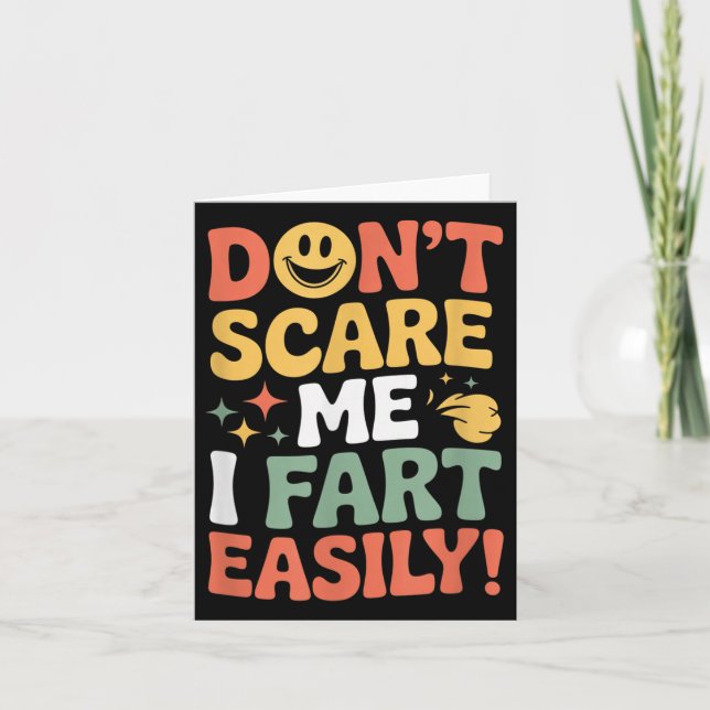 Don't E Me I Fart Easily Funny Cute Design Quote  Karte (Vorderseite)