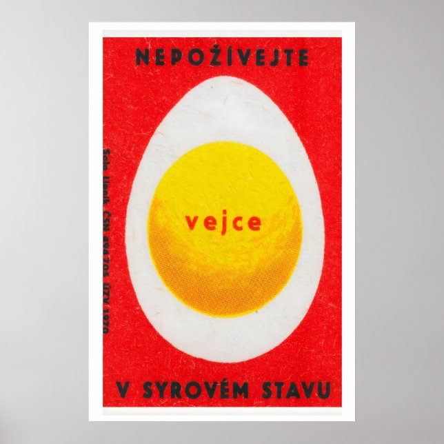 Don't Eat Raw Egg - Matchbox Print - Czech Wall Poster (Vorne)