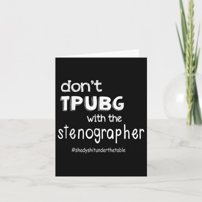 Dont F mit dem Stenographen Karte (Vorderseite)