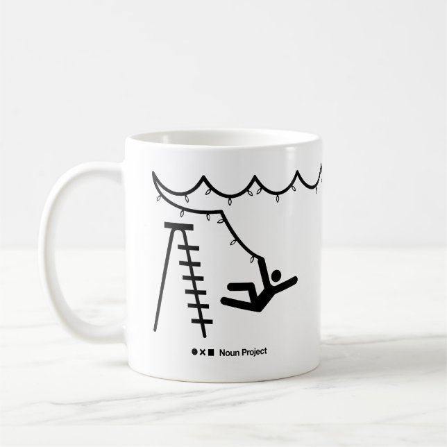 Don't Fa-la-Off der Ladder-Tasse Kaffeetasse (Links)