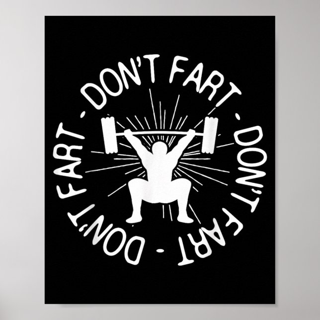 Dont Far Funny Fitness Gym Gift  Poster (Vorne)