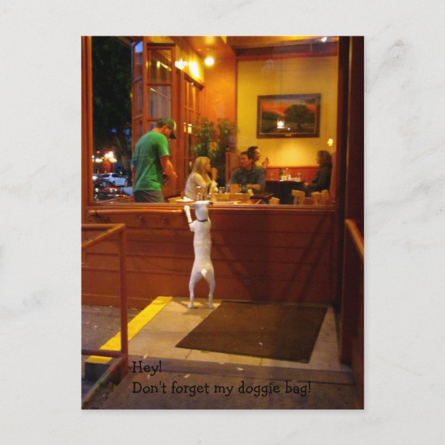 Don't Forget My Doggie Bag! Postkarte (Vorderseite)