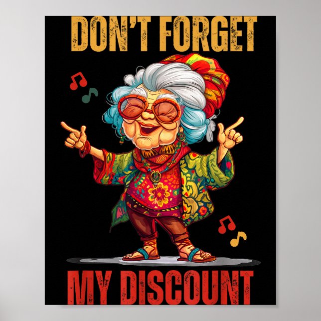Don't Forget My Funny Old People Senior  Poster (Vorne)