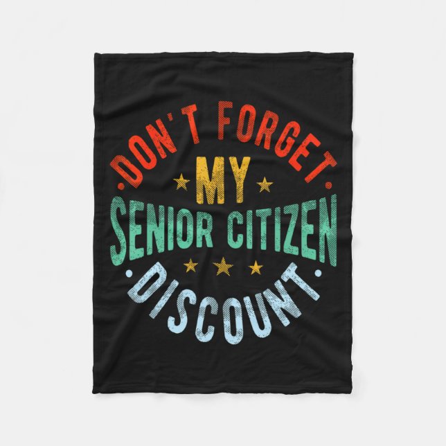 Dont Forget My Senior Old People Grand  Fleecedecke (Vorderseite)