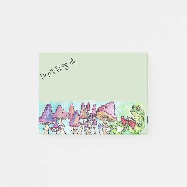 Don't Frog-et Storybook frog lesen Post-it Klebezettel (Vorderseite)