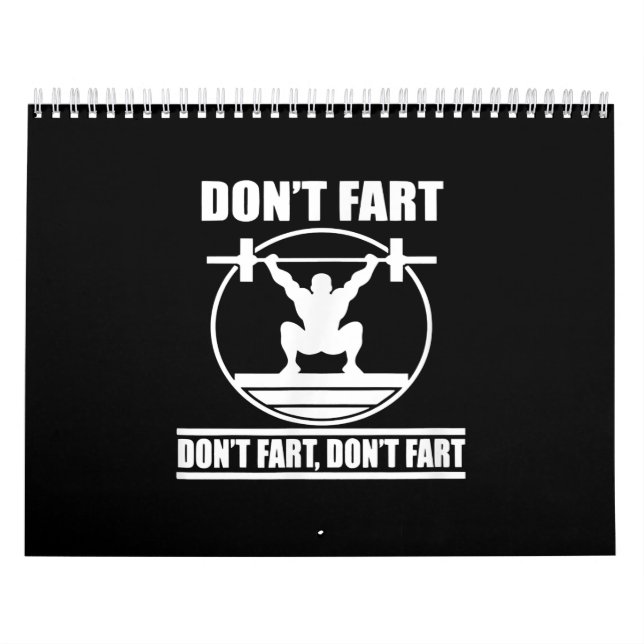 Dont Furz Funny Gym Workout Squat für Bodybuilder Kalender (Titelbild)