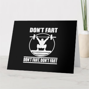Dont Furz Funny Gym Workout Squat für Bodybuilder Karte