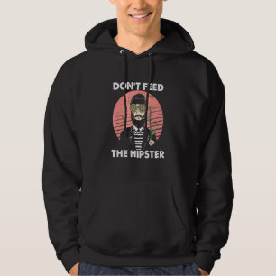 Dont Füttre den Hipster Vintage Hippies Mustache B Hoodie