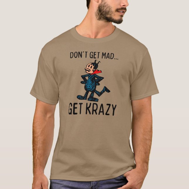 "Don't Get Mad" Classic Cartoon Cat Shirt (Vorderseite)