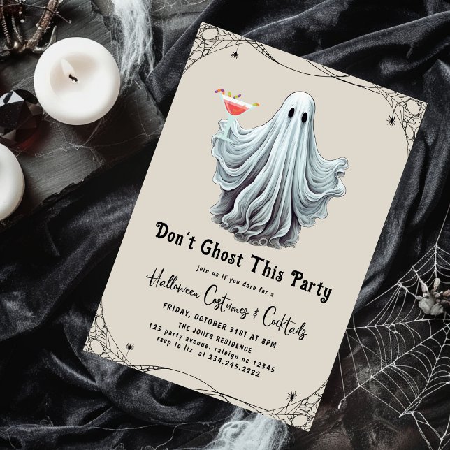 Dont Ghost Dieses Party Erwachsene Halloween-Party Einladung (Von Creator hochgeladen)