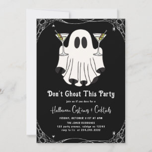 Dont Ghost Dieses Party Martini Halloween-Party Einladung