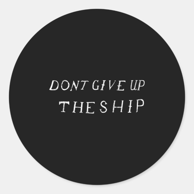 Dont Give Up The Ship Perry Flag (clic, Front) Lon Runder Aufkleber (Vorderseite)