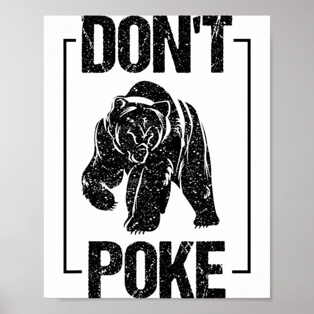 Don't Ke Funny Bear _ Cute Superhero Bear Usa Gift Poster (Vorne)