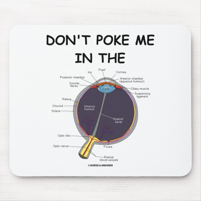 Dont Ke Me In The Eye Eye Anatomy Attitude  Mousepad (Vorne)