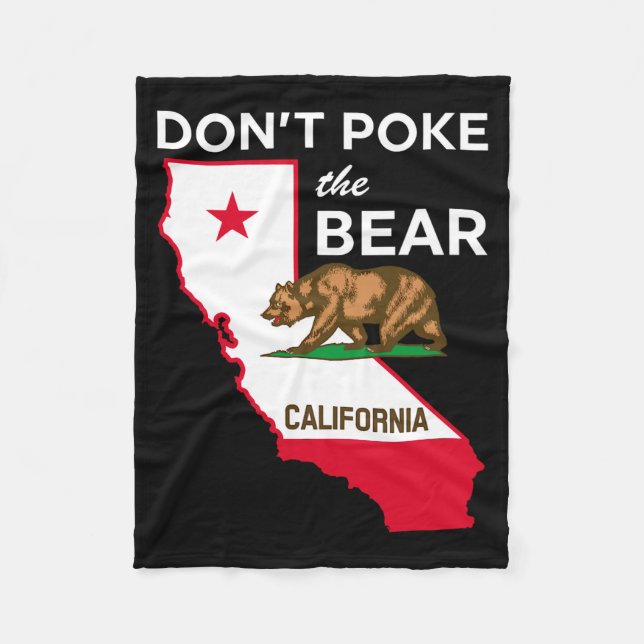 Dont Ke The Bear California Republic Design  Fleecedecke (Vorderseite)
