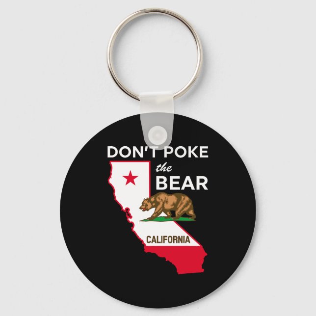 Dont Ke The Bear California Republic Design  Schlüsselanhänger (Vorderseite)