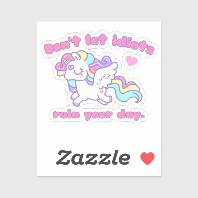 Dont Lass Idiots Funny Unicorn Aufkleber (Blatt)
