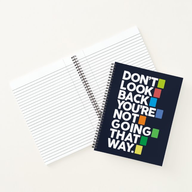 Don't look back notizbuch (Innenseite)