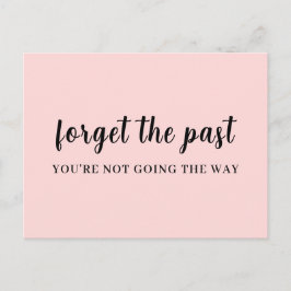 Don't Look Back Peachy Pink Design Postkarte