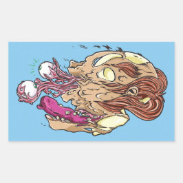 Don't look back! rechteckiger aufkleber