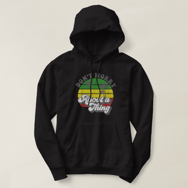 Dont macht sich Sorgen über eine Sache Jamaica Ras Hoodie (Design vorne)