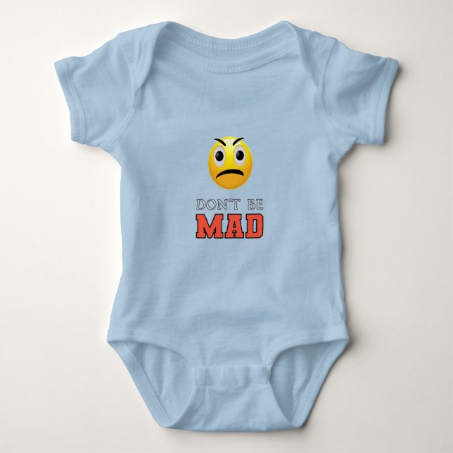 DON'T MAD Funny Emoji Face Baby Strampler (Vorderseite)