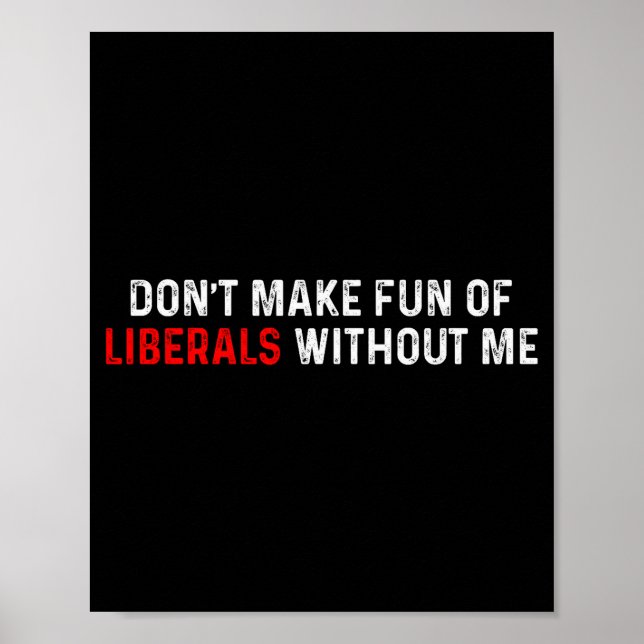 Dont Make Fun Of Liberals Without Me Funny (2 Side Poster (Vorne)