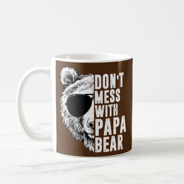 Don't Mess with Papa Bear Vathers Day  Kaffeetasse (Links)