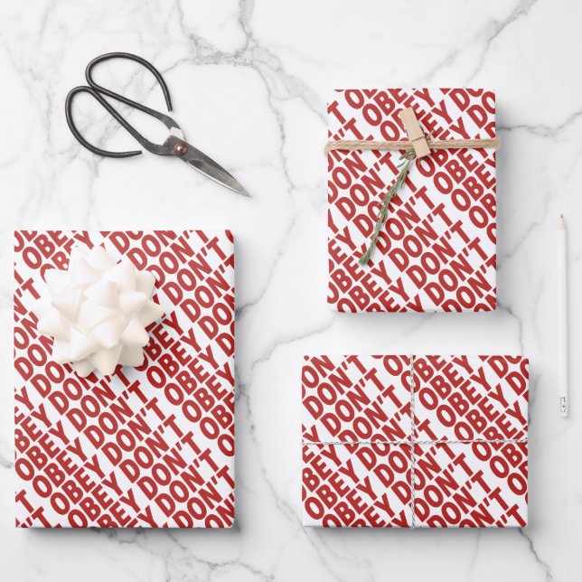 Don't Obey Portland Frog Protest Geschenkpapier Set (Vorderseite)