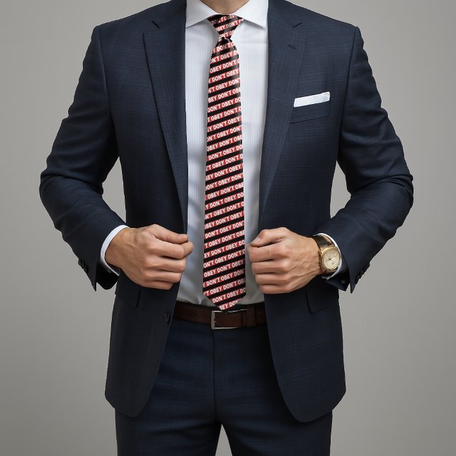 Don't Obey Portland Frog Protest Krawatte (Von Creator hochgeladen)