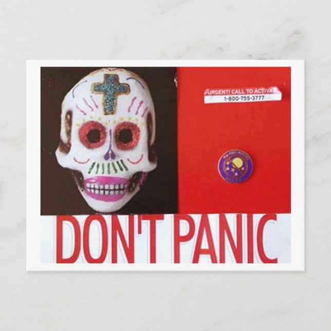 DONT PANIC POSTKARTE (Vorderseite)