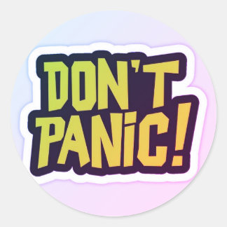 Don't Panic premium design Runder Aufkleber