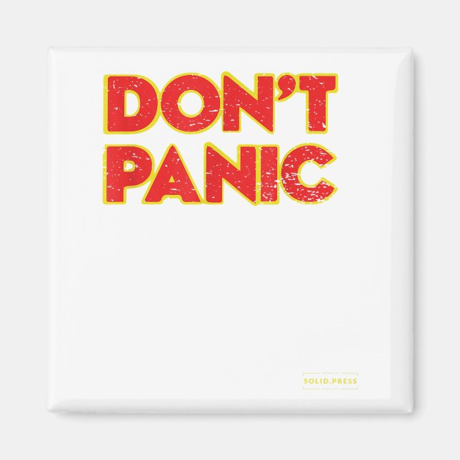 Don't Panic Vintage Distressed Shirt  Magnet (Vorne)